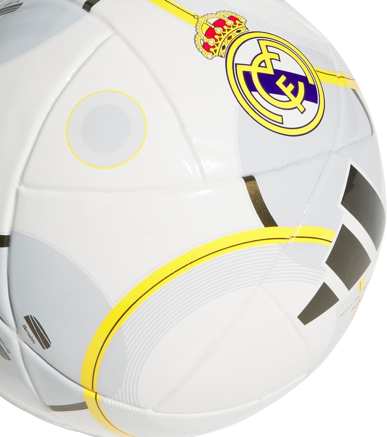 image:imageadidas Messi Mini Soccer BallWhiteBold GoldSolid GreyReal Madrid