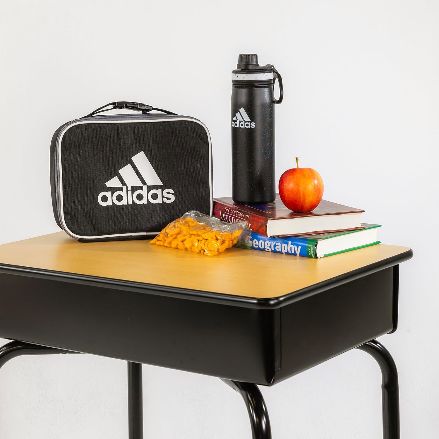 image:imageadidas Stainless Steel Metal Water Bottle 20 oz 600 mL Screw CapBlackBright Royal BlueWhite