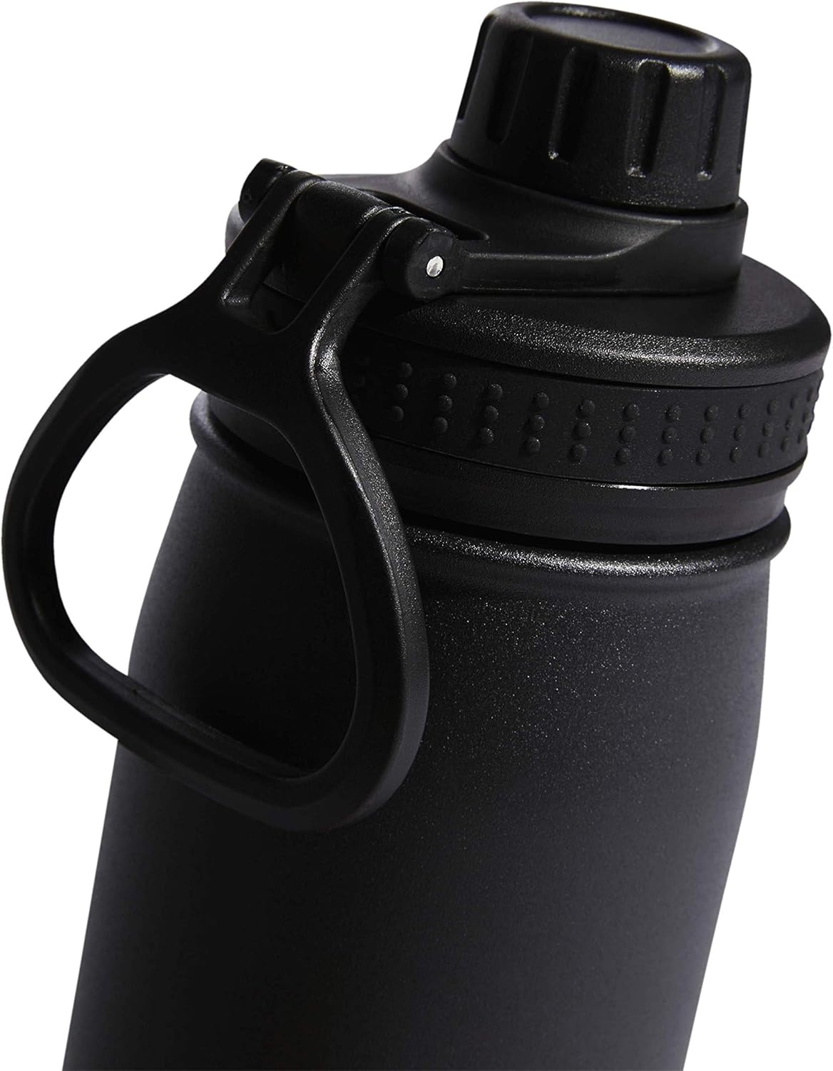 image:imageadidas Stainless Steel Metal Water Bottle 20 oz 600 mL Screw CapBlackSilver Metallic