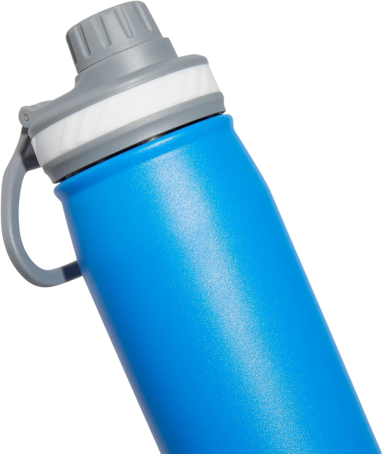 image:imageadidas Stainless Steel Metal Water Bottle 20 oz 600 mL Screw CapBlue RushWhiteGrey
