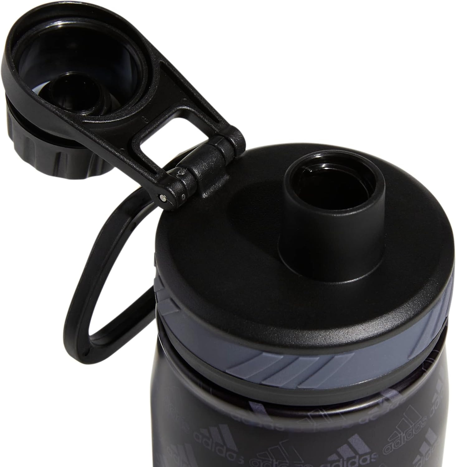 image:imageadidas Stainless Steel Metal Water Bottle 20 oz 600 mL Screw CapBos Mini Monogram BlackBlackOnix Grey