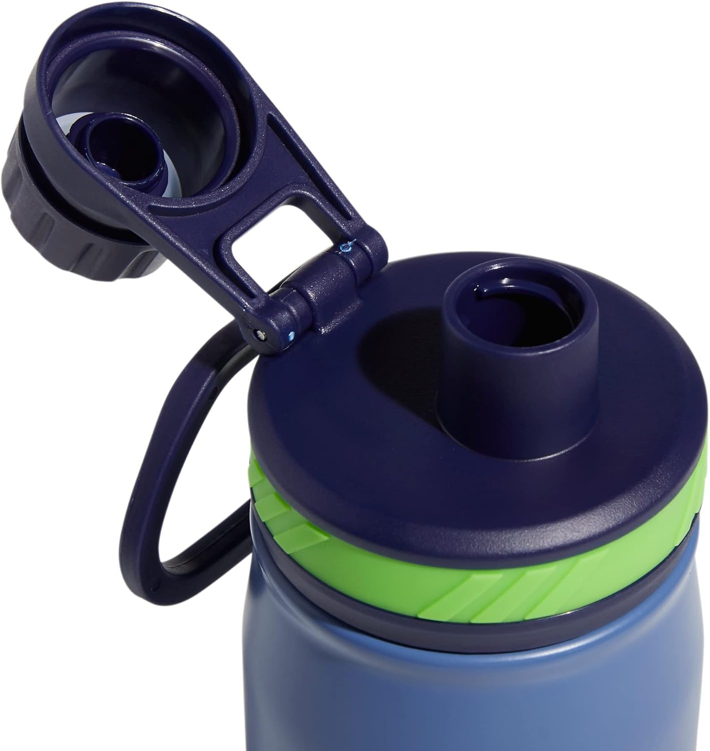 image:imageadidas Stainless Steel Metal Water Bottle 20 oz 600 mL Screw CapCrew BlueDark BlueLucid Lime Green