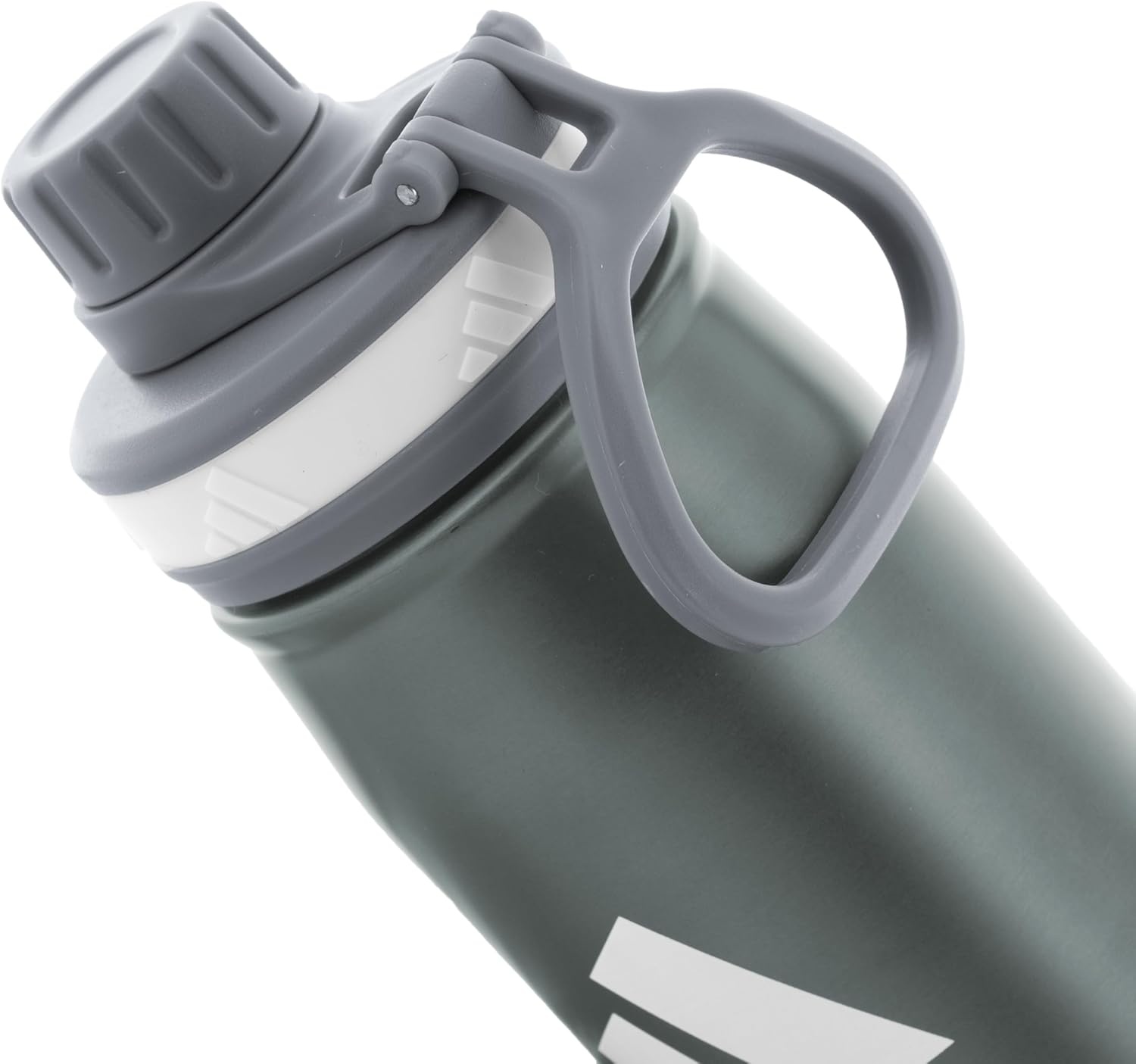 image:imageadidas Stainless Steel Metal Water Bottle 20 oz 600 mL Screw CapGraphiteGreyWhite