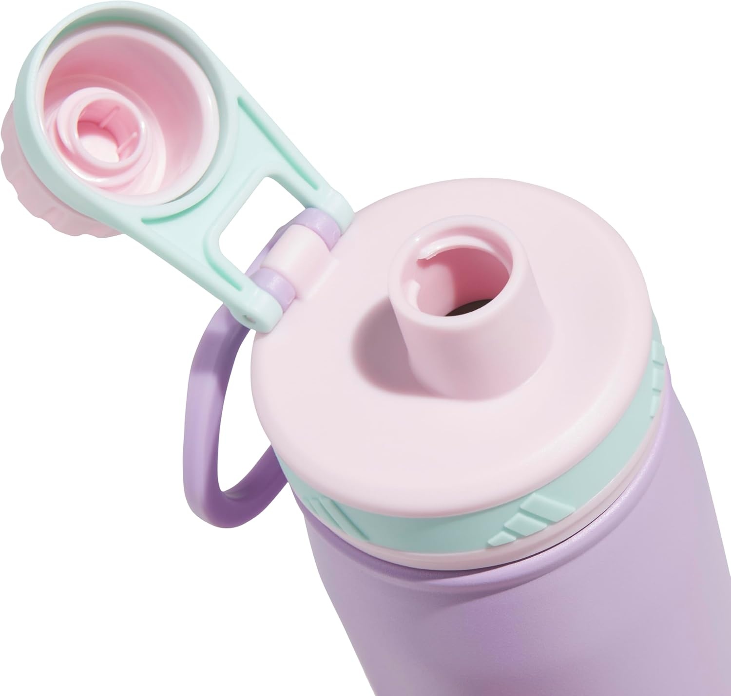 image:imageadidas Stainless Steel Metal Water Bottle 20 oz 600 mL Screw CapPowder Plum PurpleClear PinkSemi Flash Aqua Blue