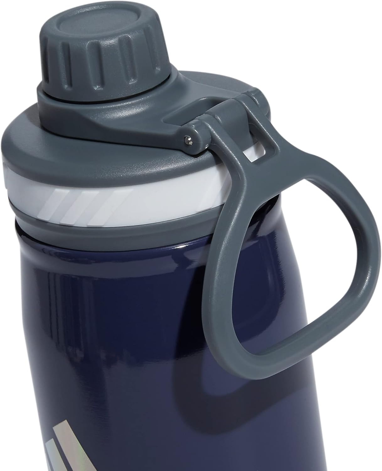 image:imageadidas Stainless Steel Metal Water Bottle 20 oz 600 mL Screw CapShadow NavyOnix GreySilver Reflective