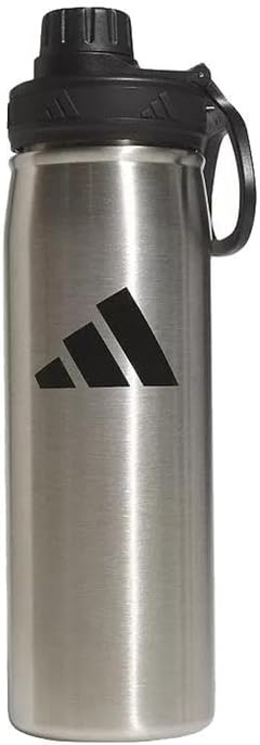 image:imageadidas Stainless Steel Metal Water Bottle 20 oz 600 mL Screw CapStainless SteelBlack