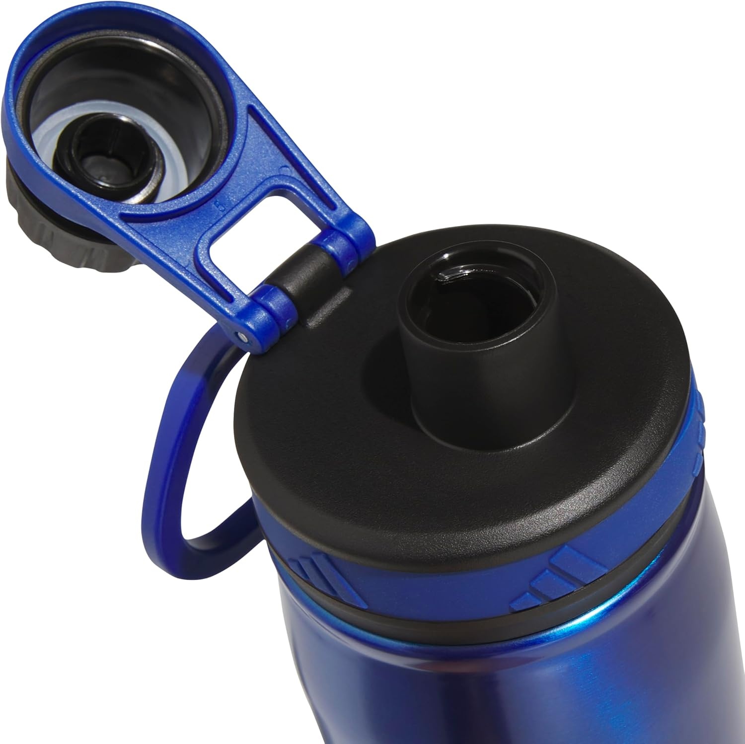 image:imageadidas Stainless Steel Metal Water Bottle 20 oz 600 mL Screw CapTeam Royal BlueBlack