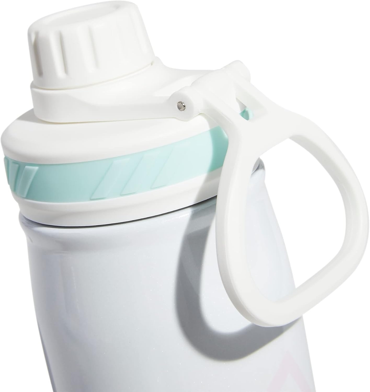 image:imageadidas Stainless Steel Metal Water Bottle 20 oz 600 mL Screw CapWhiteOrchid Fusion PurpleSemi Flash Aqua Blue