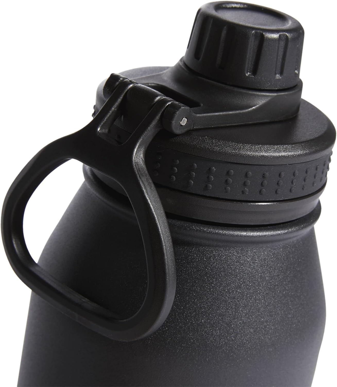 image:imageadidas Stainless Steel Metal Water Bottle 34 oz 1L Screw CapBlackSilver Metallic