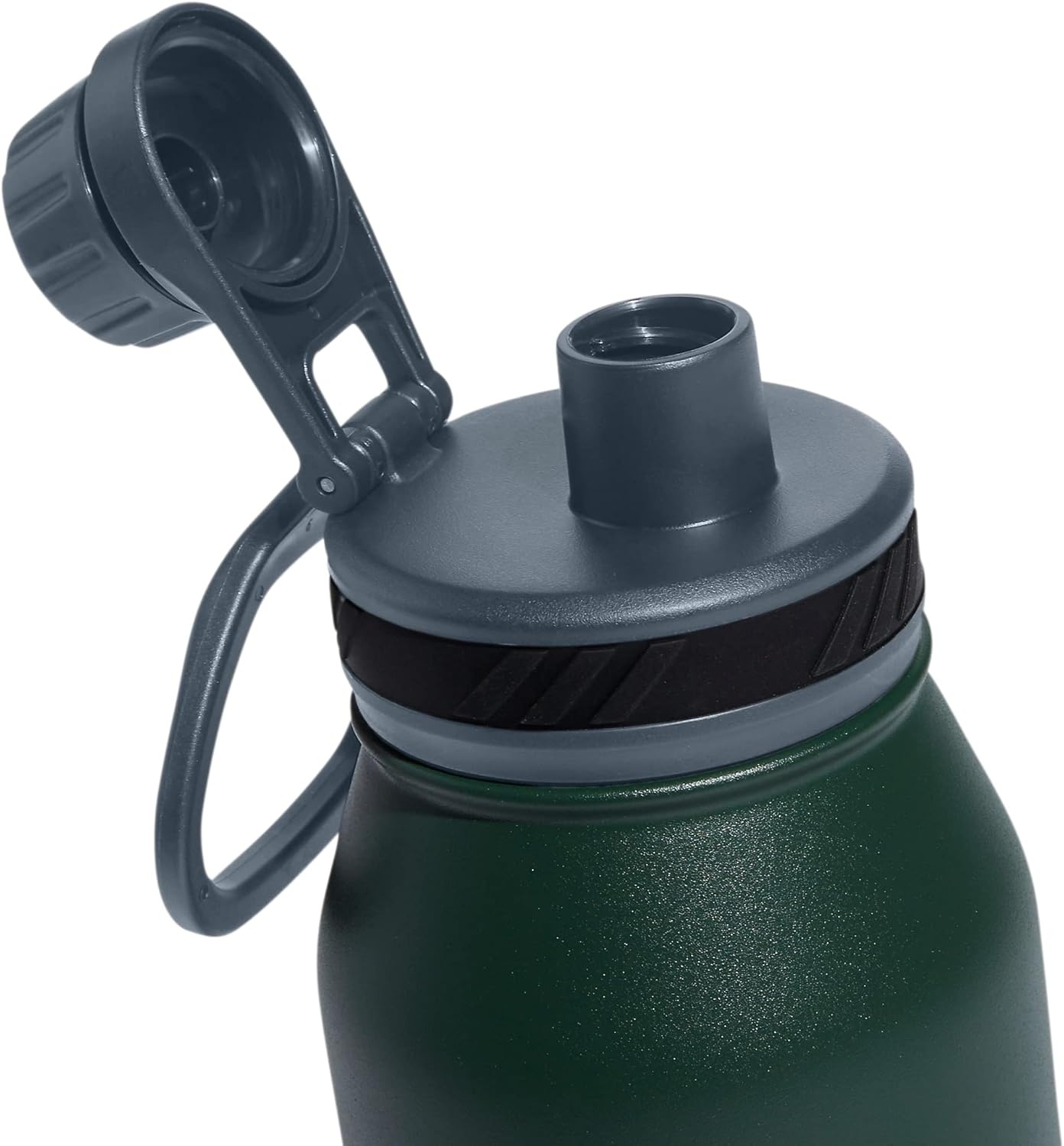 image:imageadidas Stainless Steel Metal Water Bottle 34 oz 1L Screw CapGreen OxideOnix GreySilver Metallic