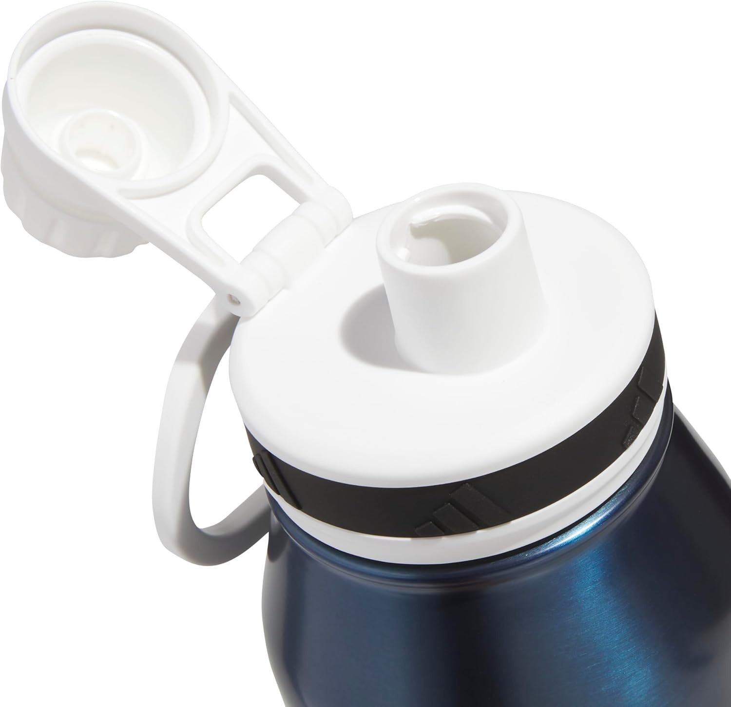 image:imageadidas Stainless Steel Metal Water Bottle 34 oz 1L Screw CapMineral BlueWhiteBlack
