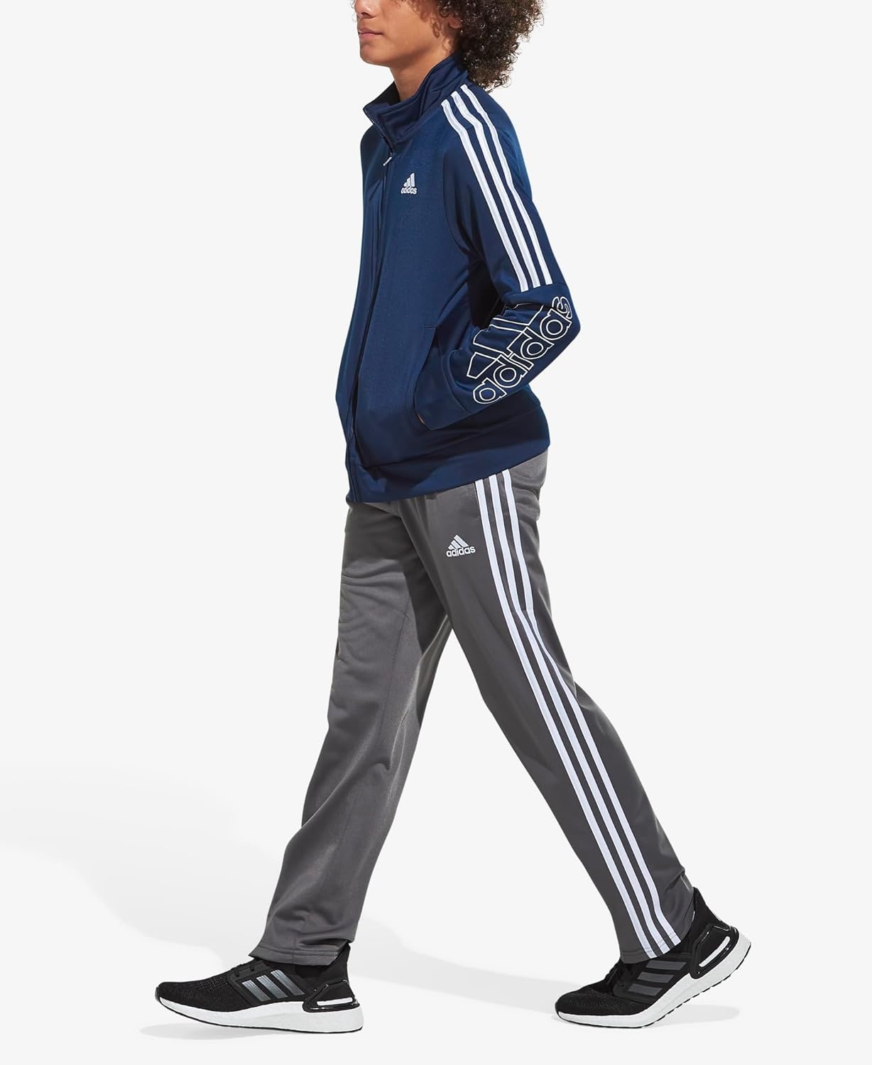 image:imageadidas StraightLeg 3Stripe Track PantIconic Grey Five