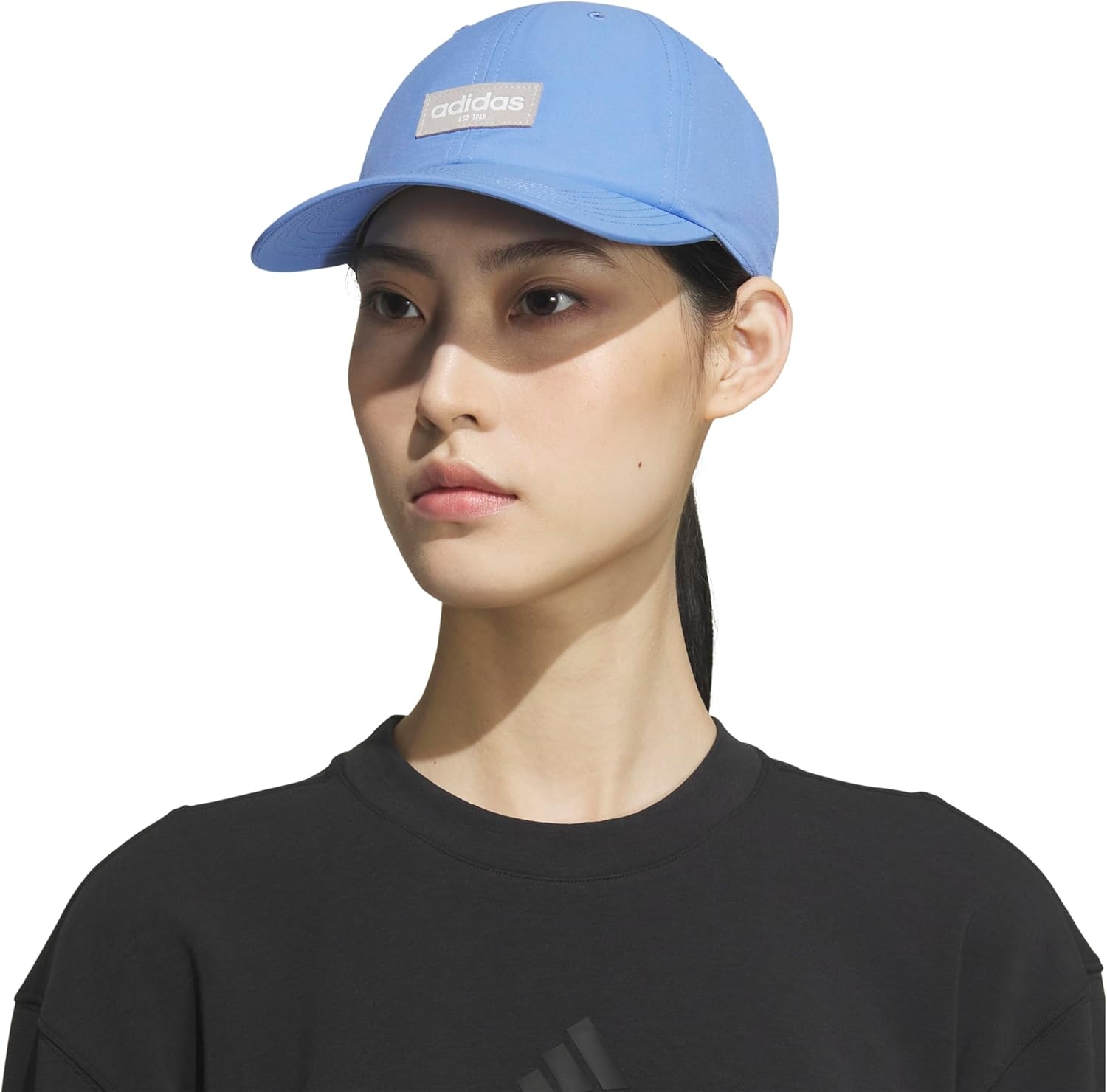 image:imageadidas Unisex Adult Court Relaxed Fit Strapback HatBlue FusionClear Granite GreyWhite