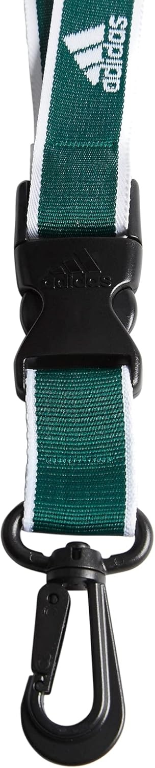 image:imageadidas Unisex Adult Lanyard for Keys ID Badge Holder Keychain with Breakaway Buckle1Team Dark GreenWhite