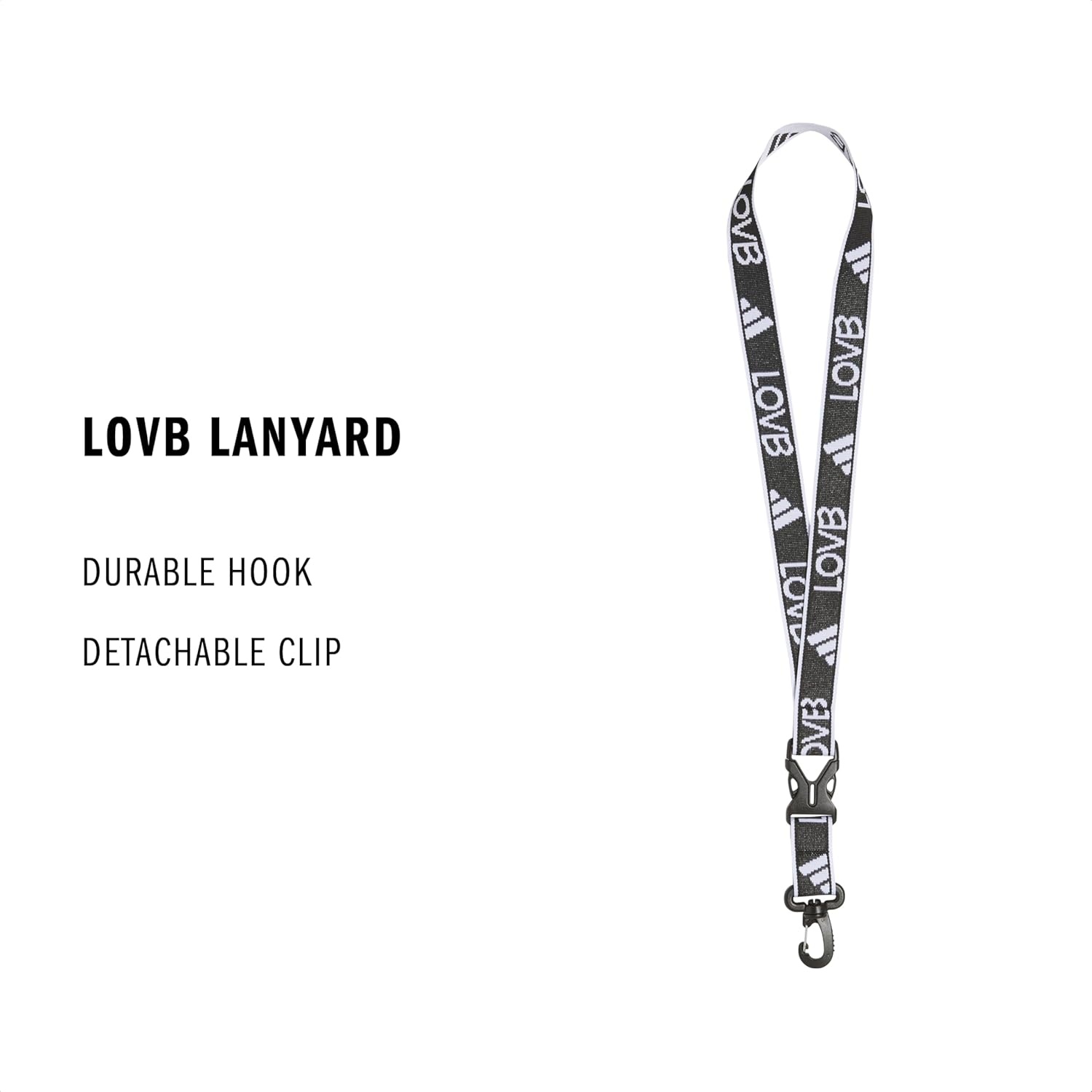 image:imageadidas Unisex Adult Lanyard for Keys ID Badge Holder Keychain with Breakaway BuckleLovb Volleyball