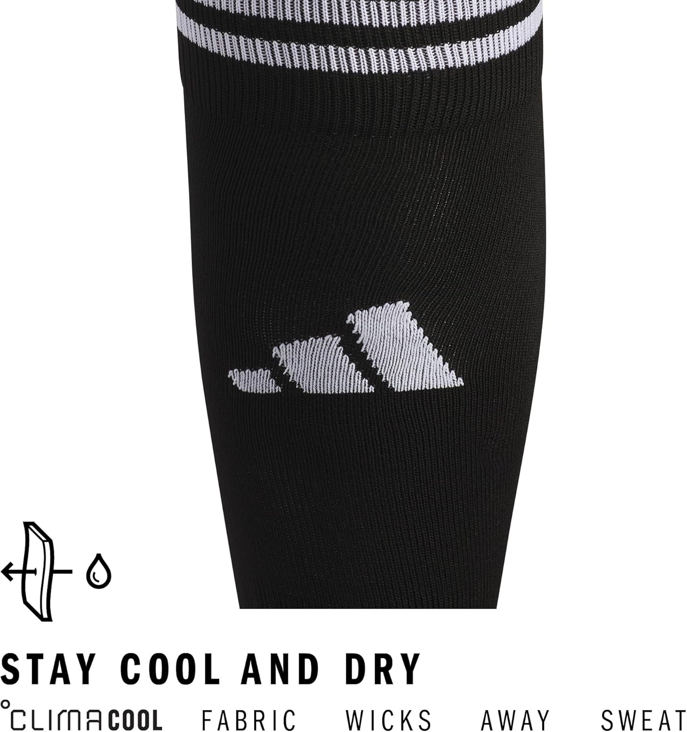 image:imageadidas Unisex Copa Zone Soccer Socks 1 Pair OvertheCalfBlackWhite