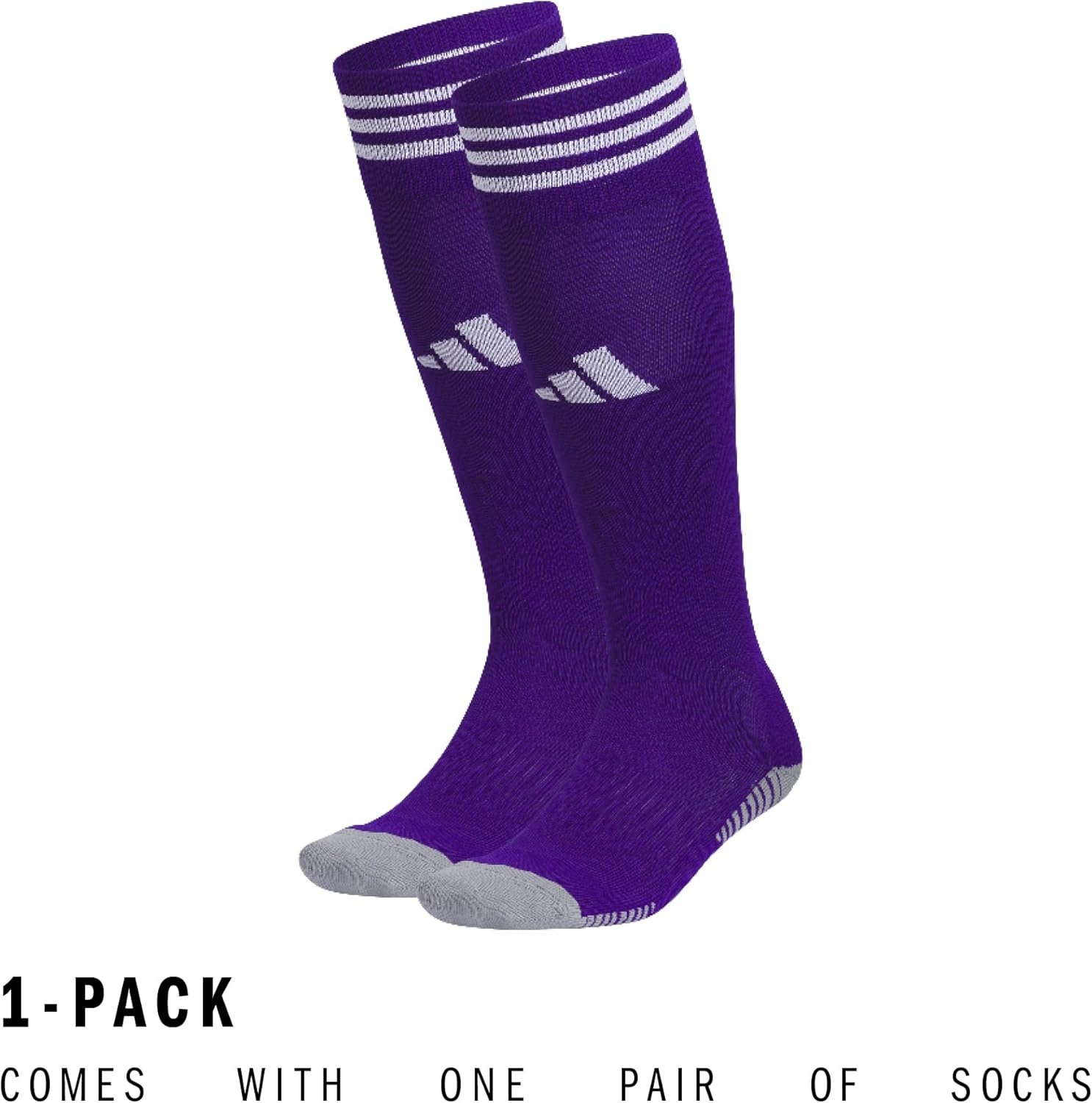 image:imageadidas Unisex Copa Zone Soccer Socks 1 Pair OvertheCalfCollegiate PurpleWhite