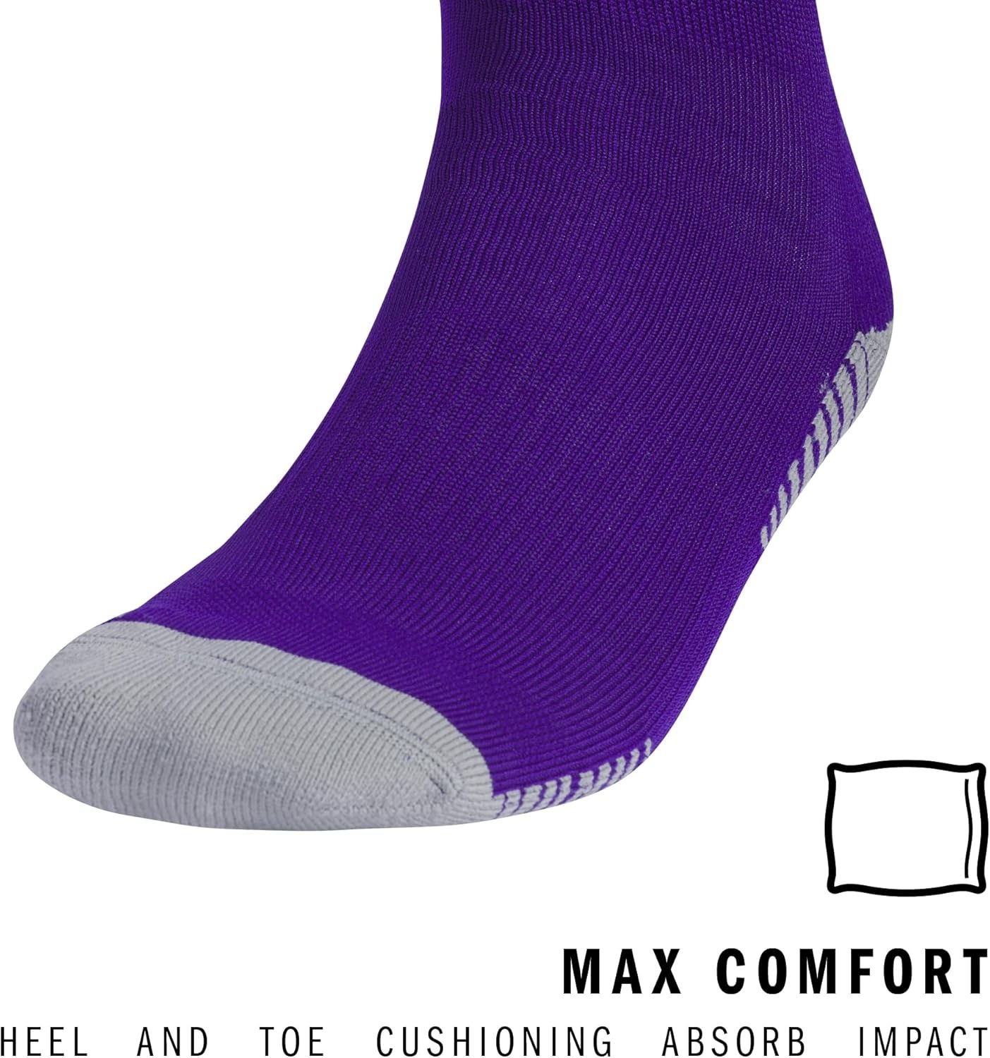image:imageadidas Unisex Copa Zone Soccer Socks 1 Pair OvertheCalfCollegiate PurpleWhite