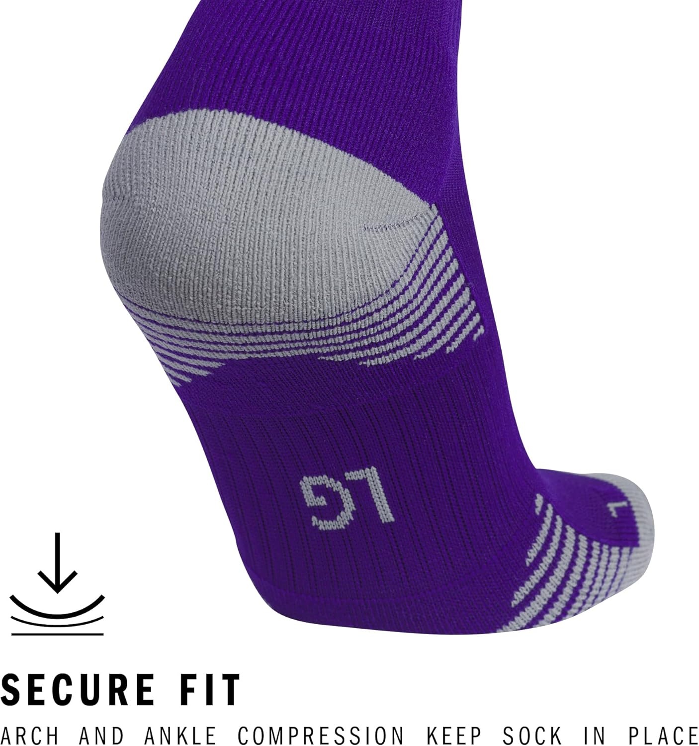 image:imageadidas Unisex Copa Zone Soccer Socks 1 Pair OvertheCalfCollegiate PurpleWhite