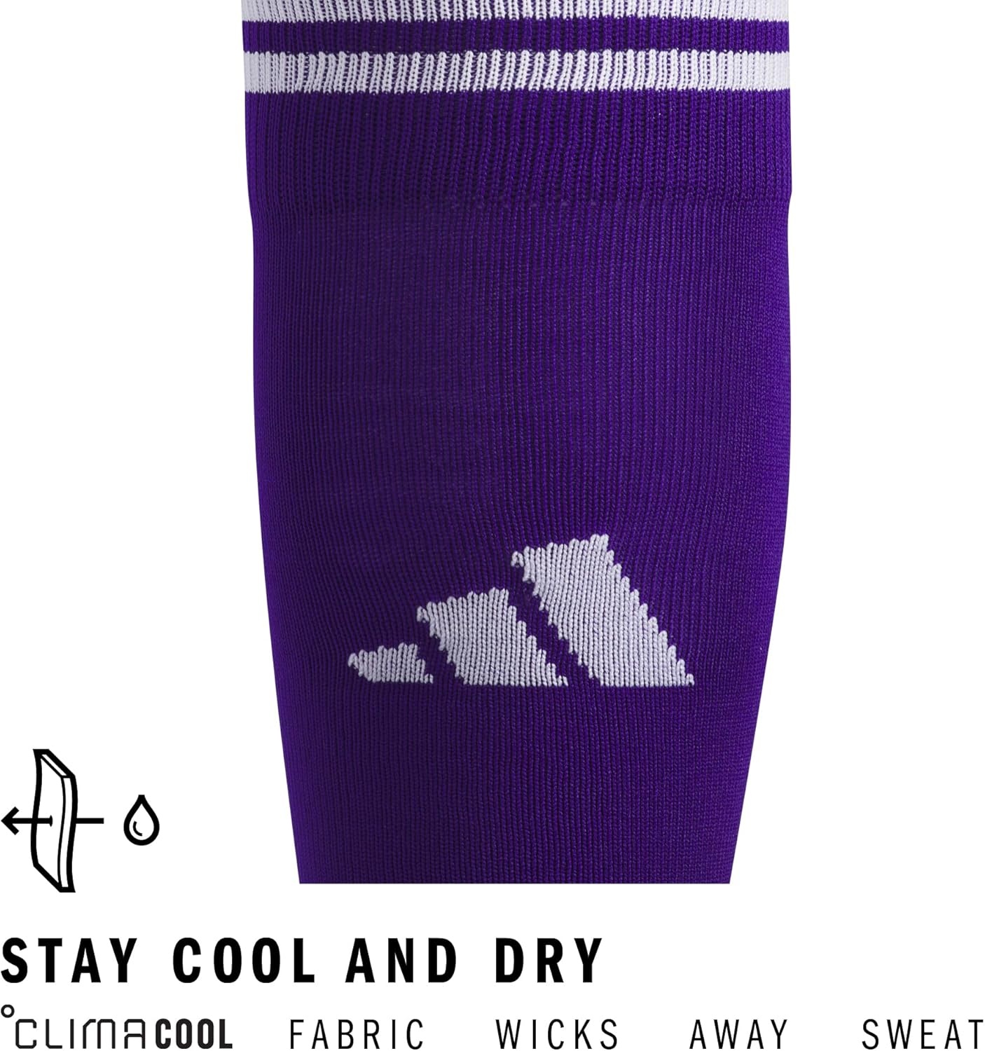 image:imageadidas Unisex Copa Zone Soccer Socks 1 Pair OvertheCalfCollegiate PurpleWhite