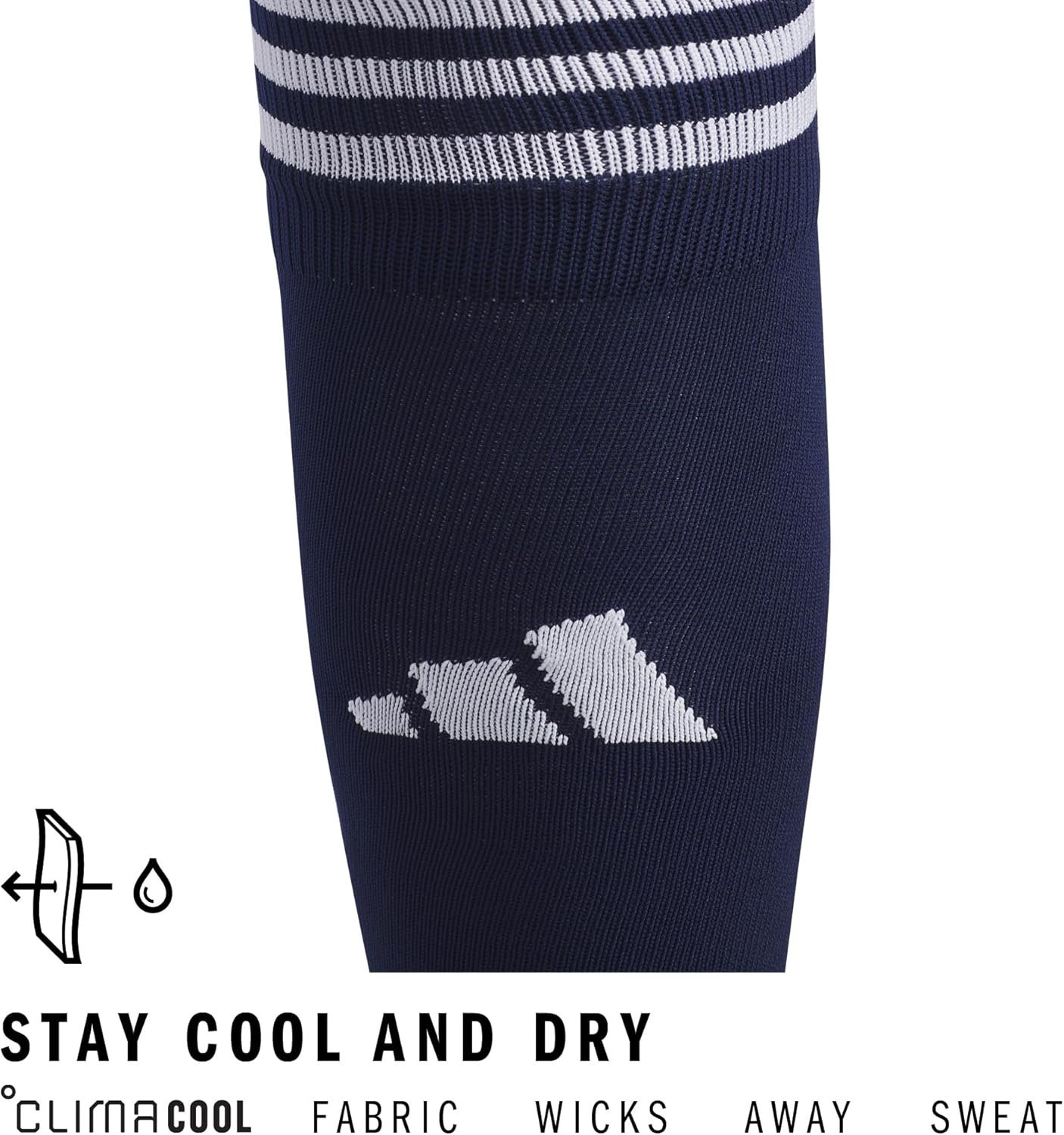 image:imageadidas Unisex Copa Zone Soccer Socks 1 Pair OvertheCalfTeam Navy BlueWhite