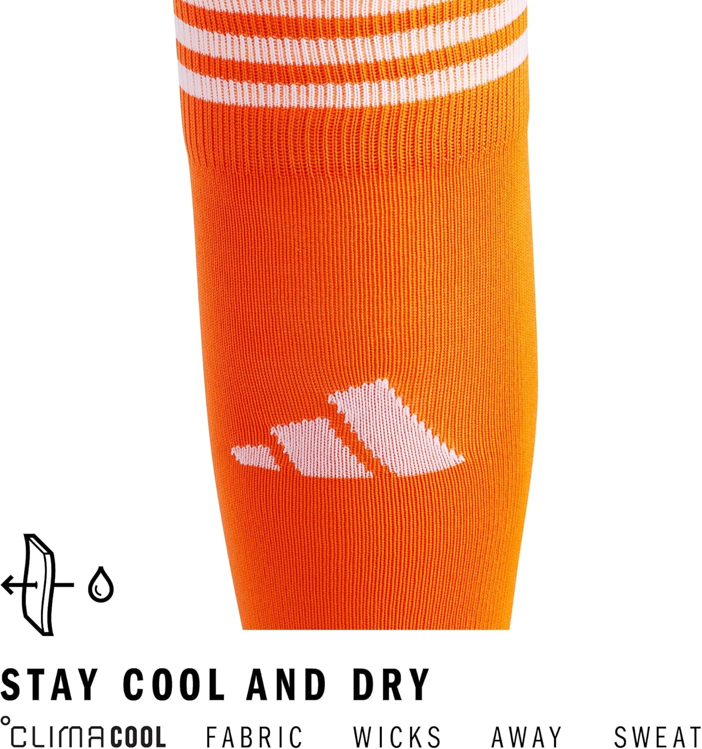 image:imageadidas Unisex Copa Zone Soccer Socks 1 Pair OvertheCalfTeam OrangeWhite