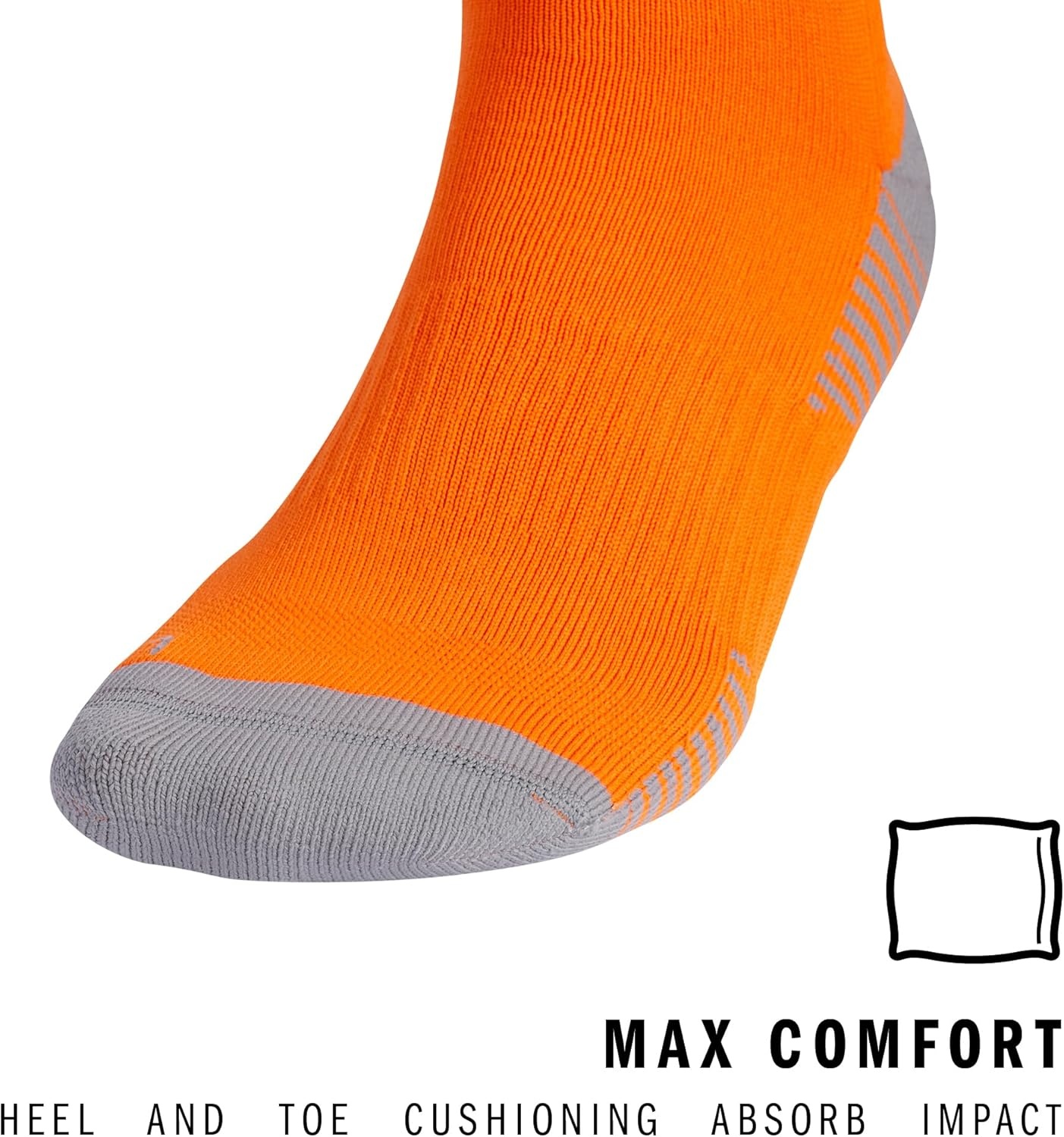 image:imageadidas Unisex Copa Zone Soccer Socks 1 Pair OvertheCalfTeam OrangeWhite