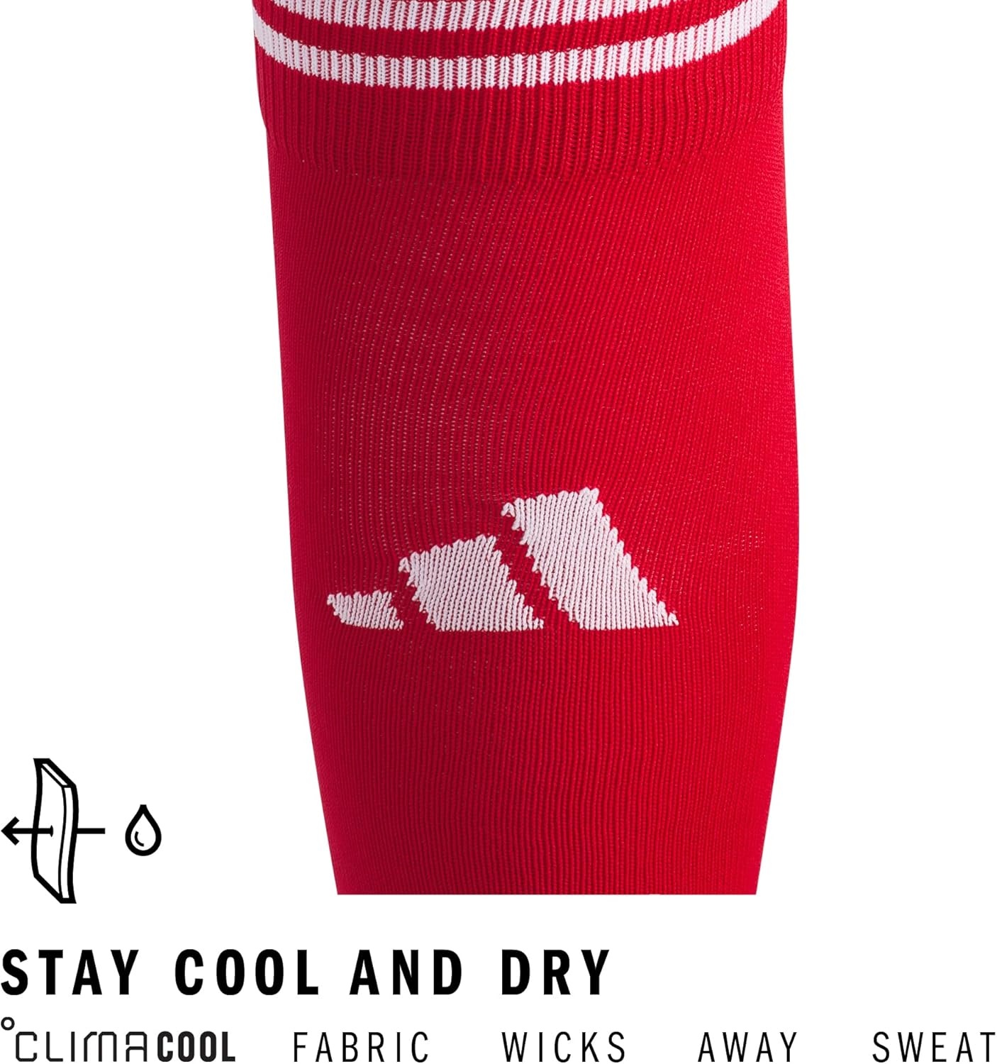 image:imageadidas Unisex Copa Zone Soccer Socks 1 Pair OvertheCalfTeam Power RedWhite