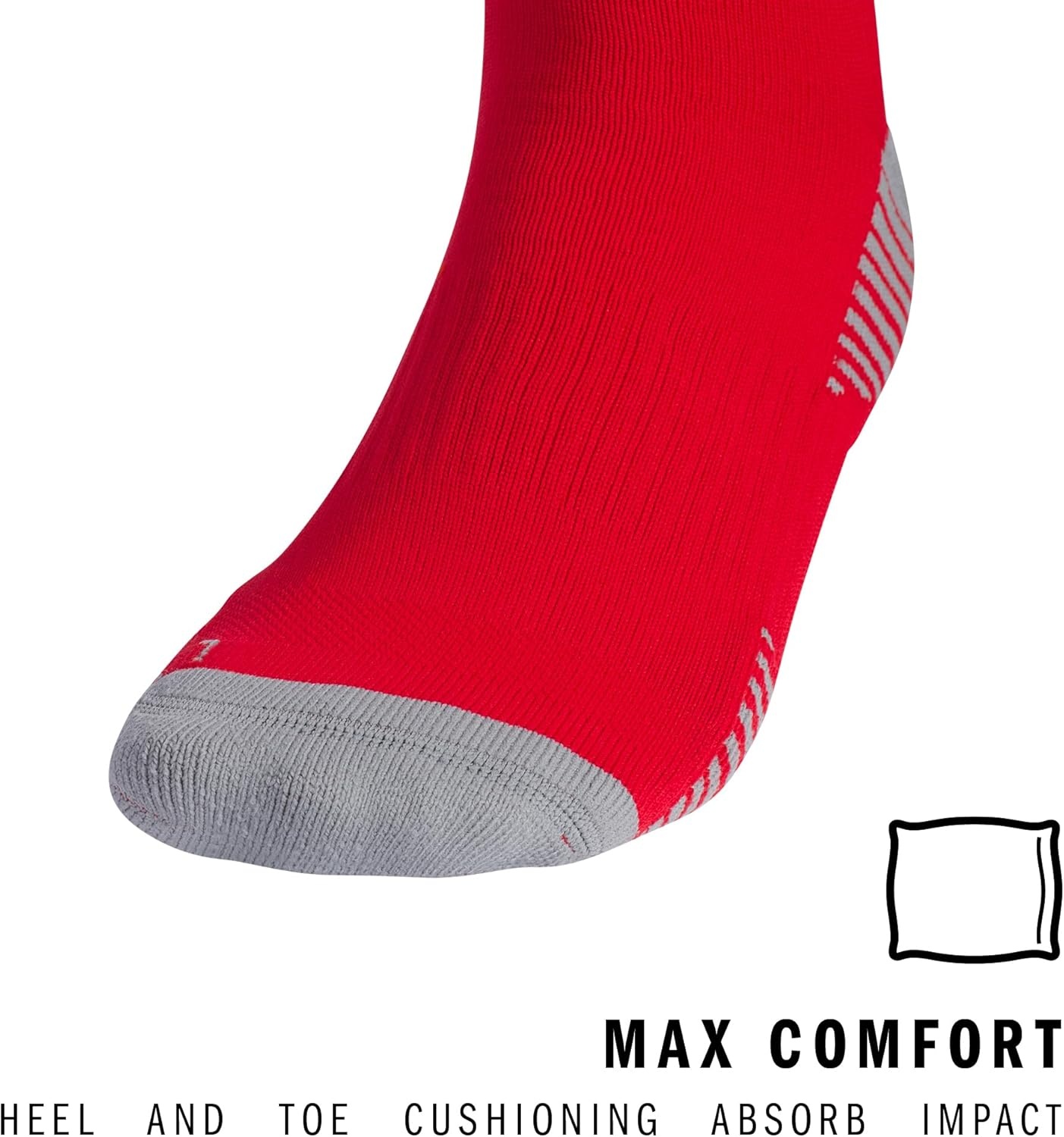 image:imageadidas Unisex Copa Zone Soccer Socks 1 Pair OvertheCalfTeam Power RedWhite