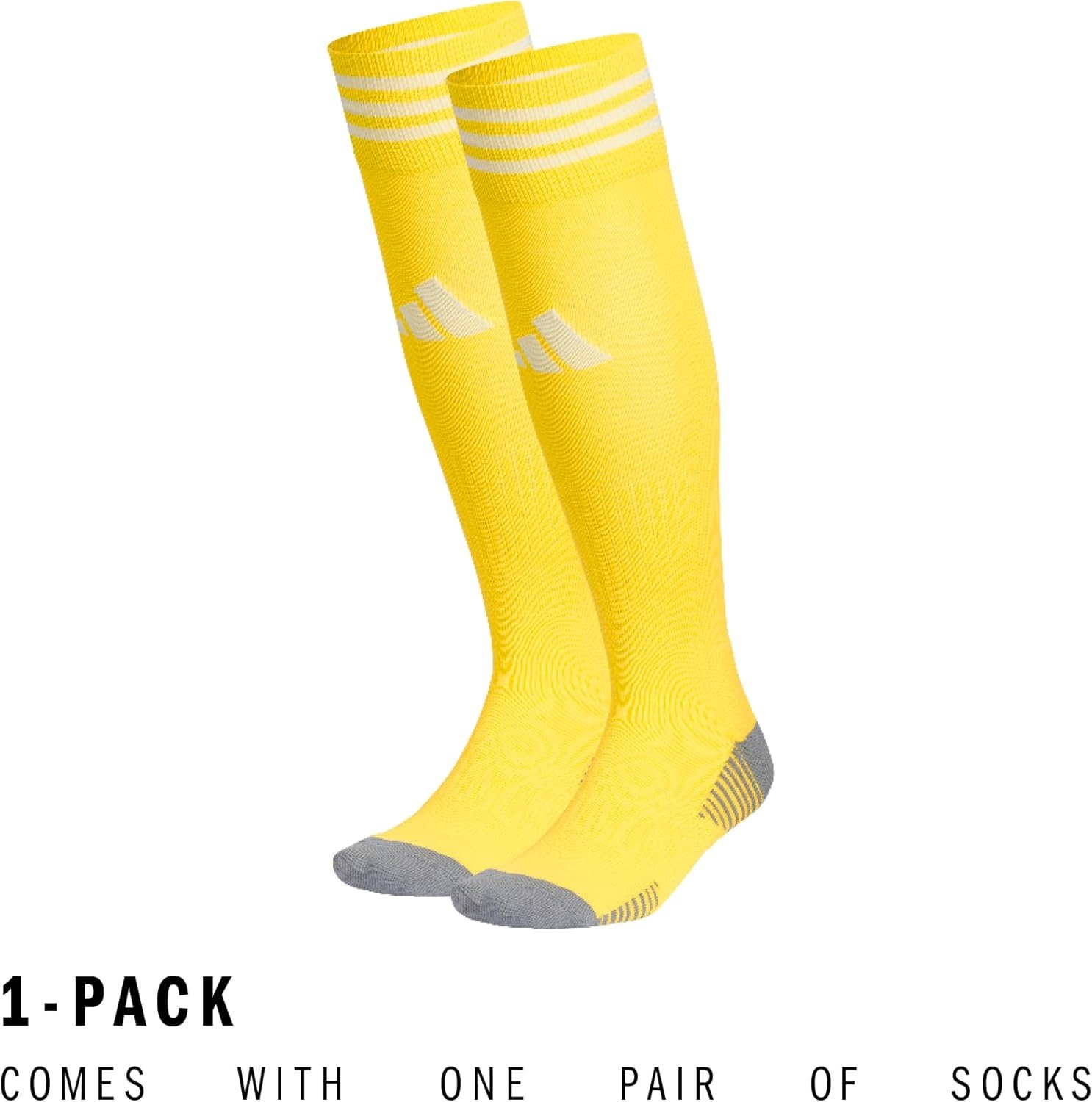 image:imageadidas Unisex Copa Zone Soccer Socks 1 Pair OvertheCalfYellowWhite