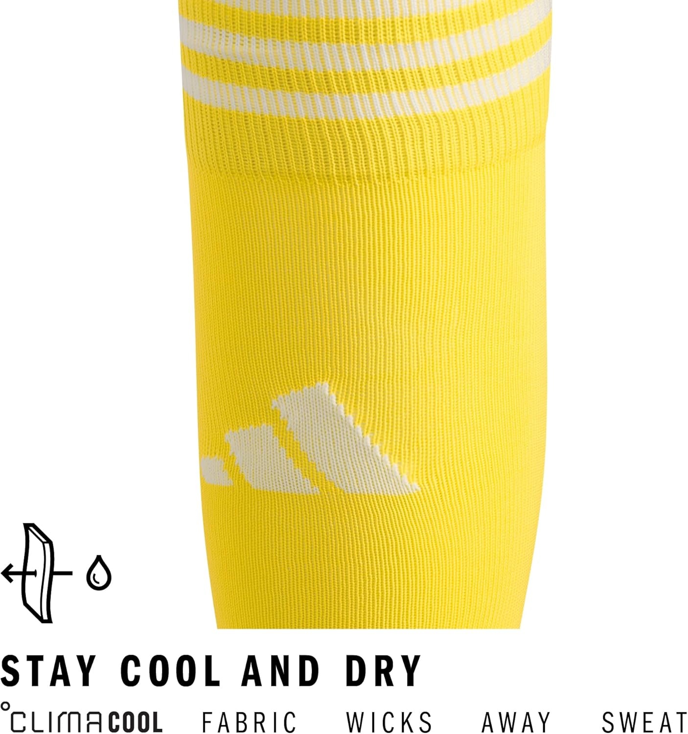 image:imageadidas Unisex Copa Zone Soccer Socks 1 Pair OvertheCalfYellowWhite