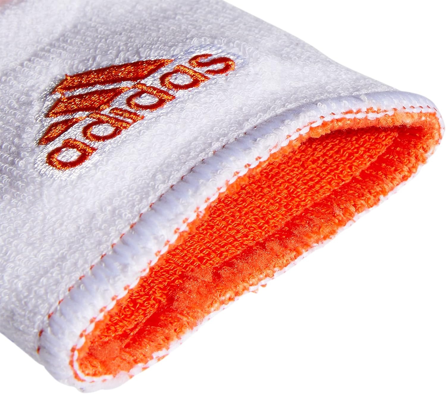 image:imageadidas Unisex Interval Reversible Wristband Athletic SweatbandTeam OrangeWhite10