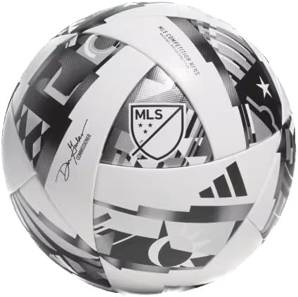 image:imageadidas Unisex MLS Soccer BallCompetition WhiteBlackSilver Metallic