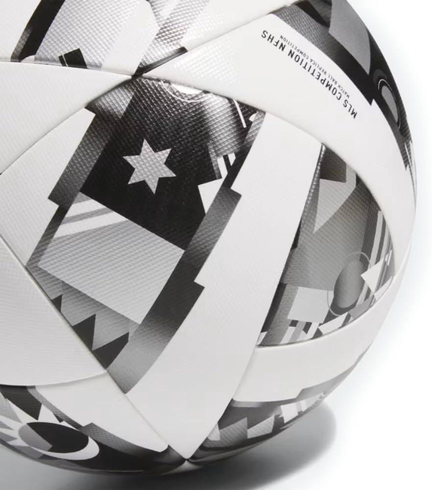 image:imageadidas Unisex MLS Soccer BallCompetition WhiteBlackSilver Metallic