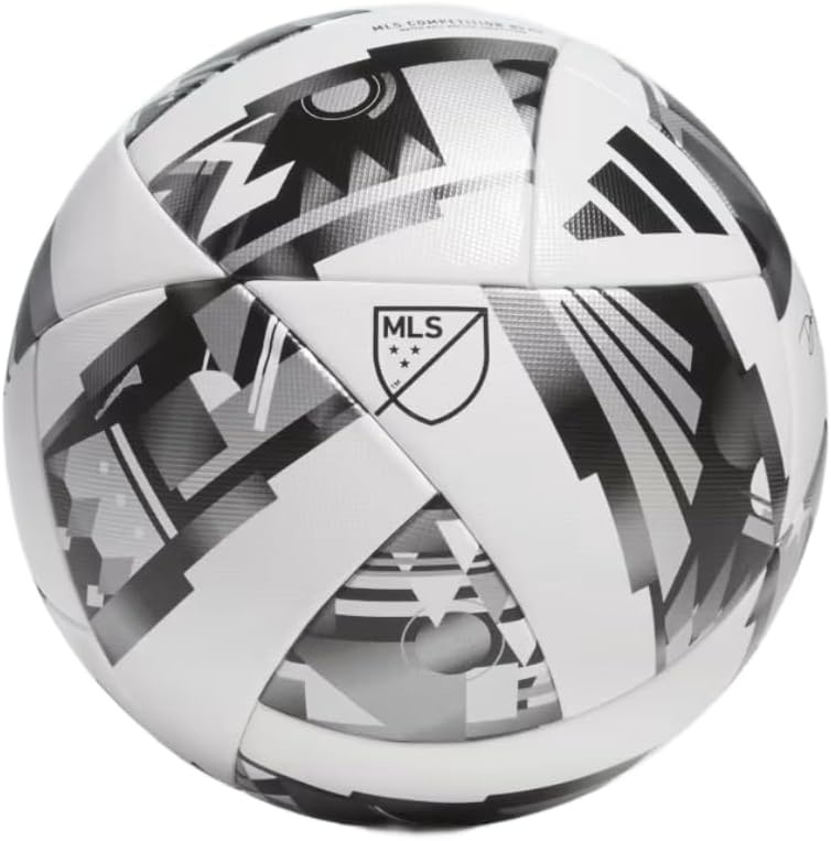 image:imageadidas Unisex MLS Soccer BallCompetition WhiteBlackSilver Metallic
