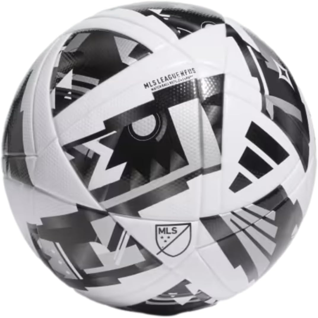 image:imageadidas Unisex MLS Soccer BallLeague WhiteBlackSilver Metallic