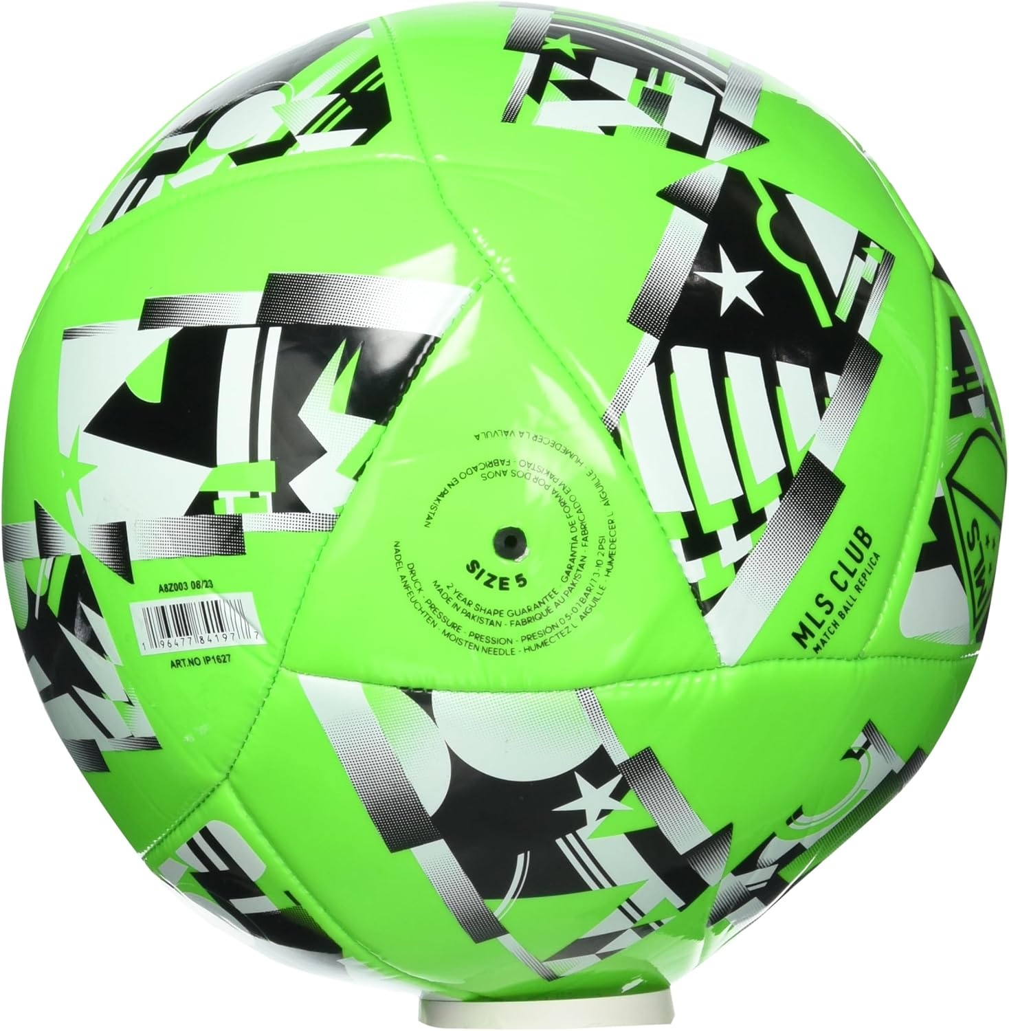 image:imageadidas Unisex MLS Soccer BallSolar GreenBlackWhite