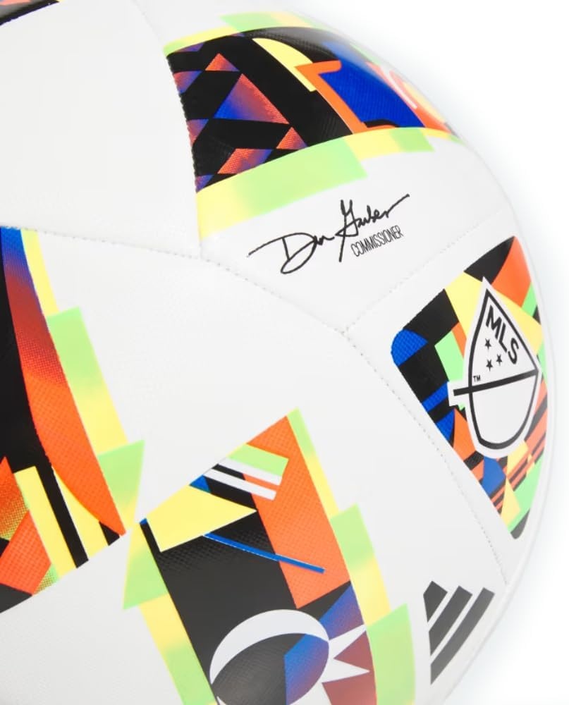 image:imageadidas Unisex MLS Soccer BallWhiteBlackSolar Gold