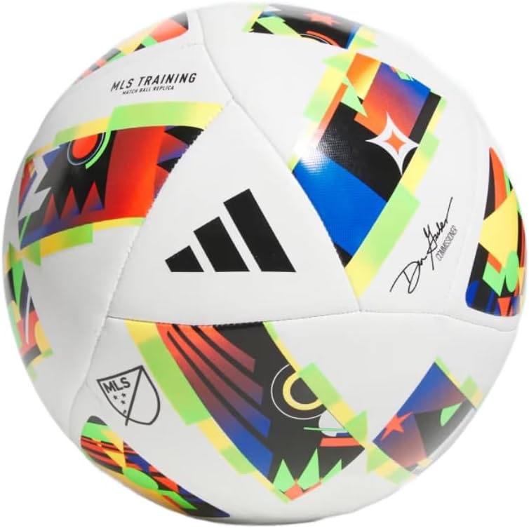 image:imageadidas Unisex MLS Soccer BallWhiteBlackSolar Gold