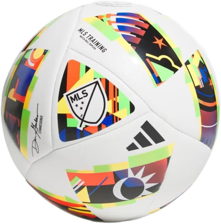 image:imageadidas Unisex MLS Soccer BallWhiteBlackSolar Gold