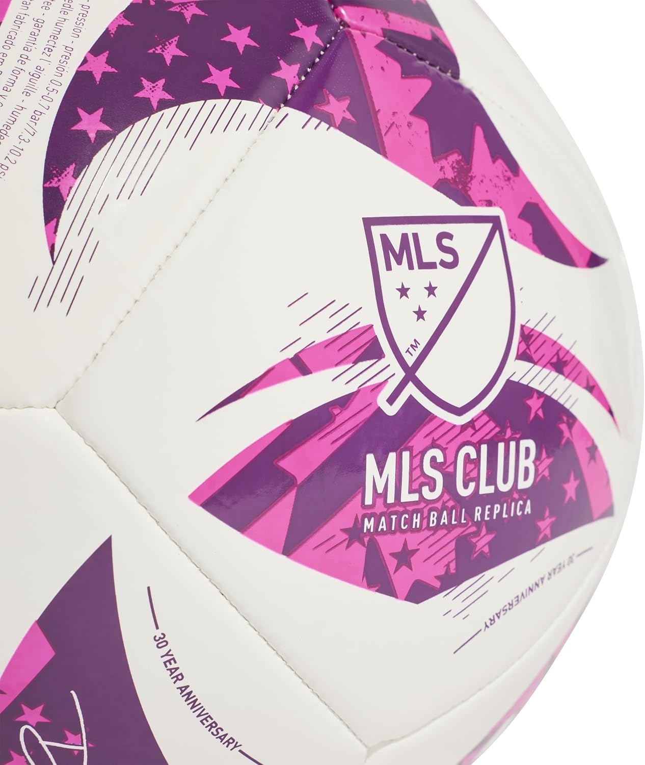 image:imageadidas Unisex MLS Soccer BallWhitePurple BurstGlory Purple