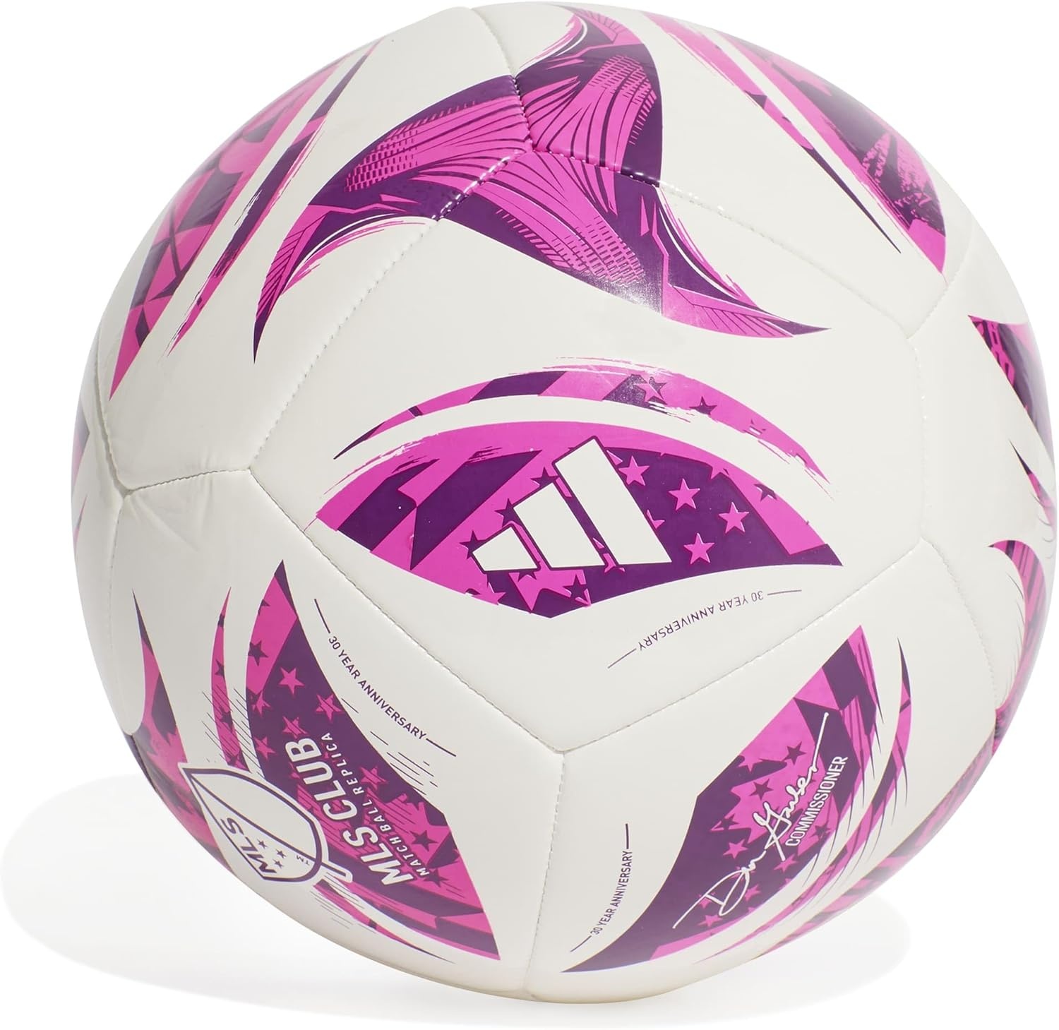 image:imageadidas Unisex MLS Soccer BallWhitePurple BurstGlory Purple