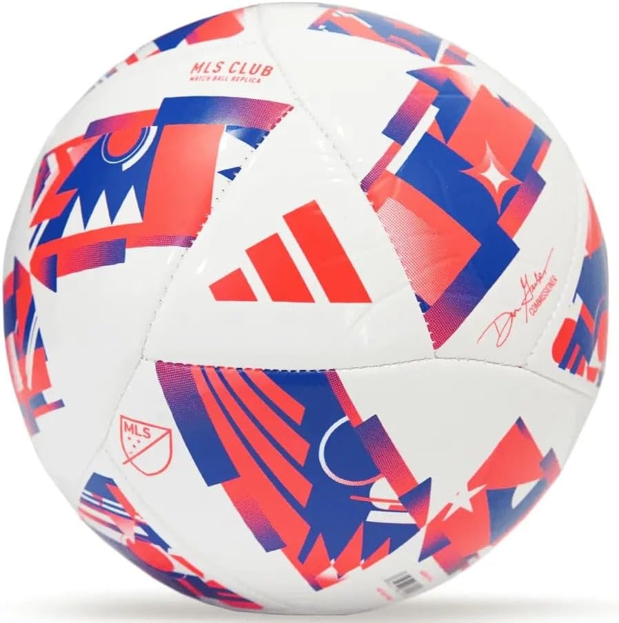 image:imageadidas Unisex MLS Soccer BallWhiteSolar RedGlory Blue