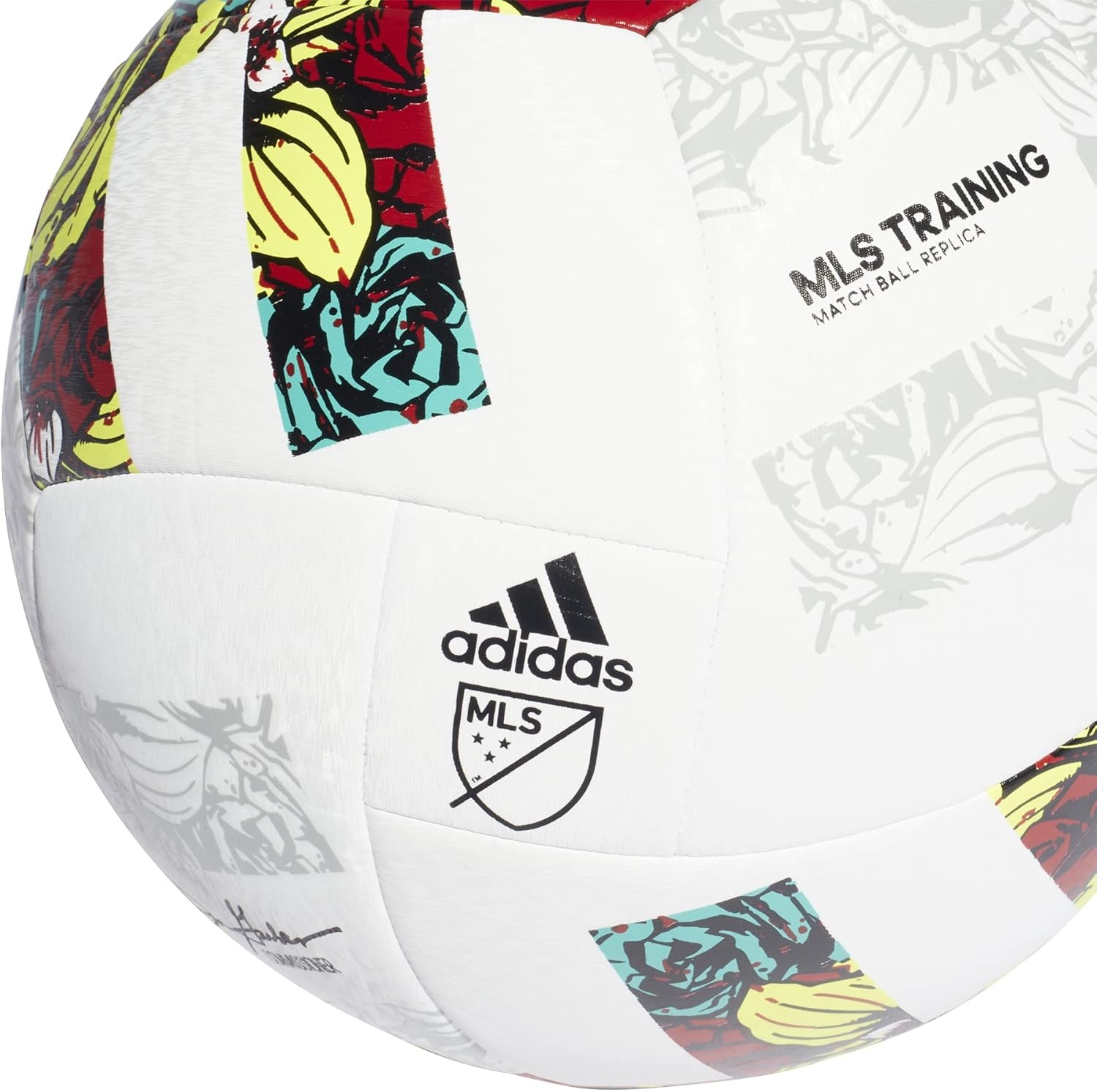 image:imageadidas Unisex MLS Soccer BallWhiteSolar YellowPower Blue
