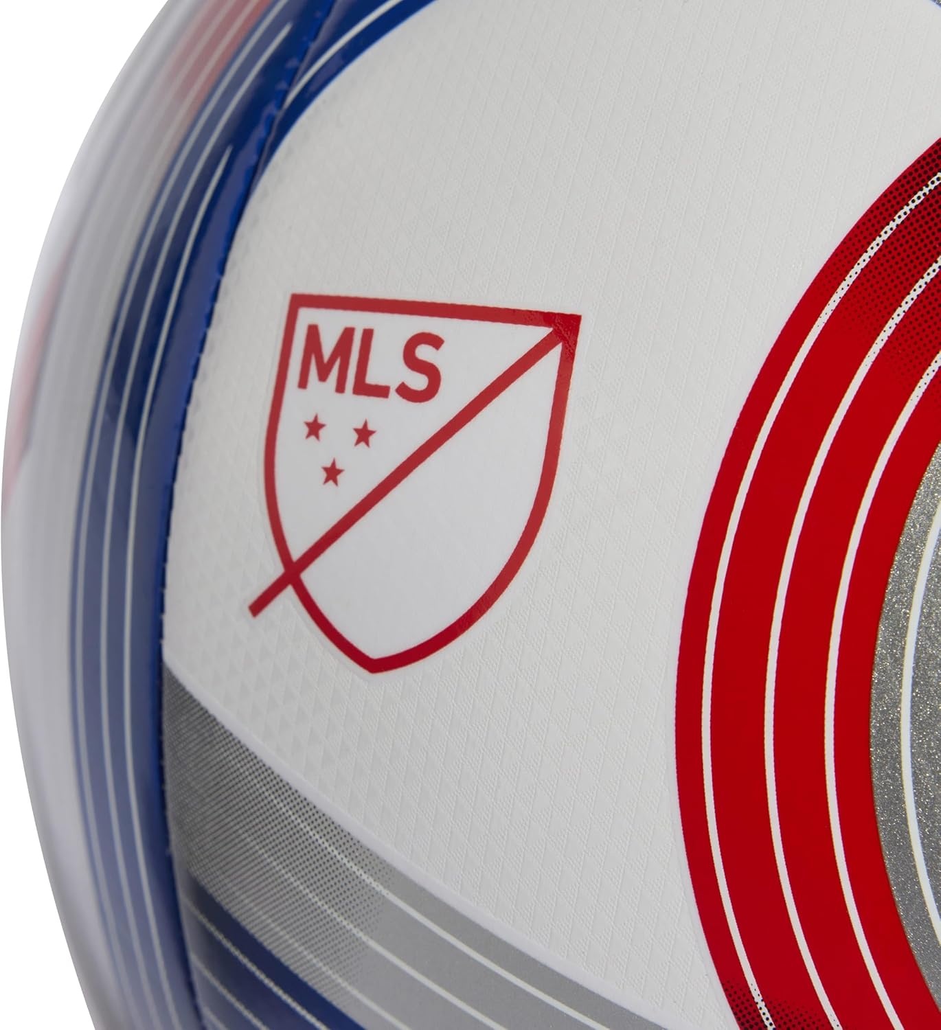 image:imageadidas Unisex MLS Soccer BallWhiteTeam Royal BlueRedSilver Metallic