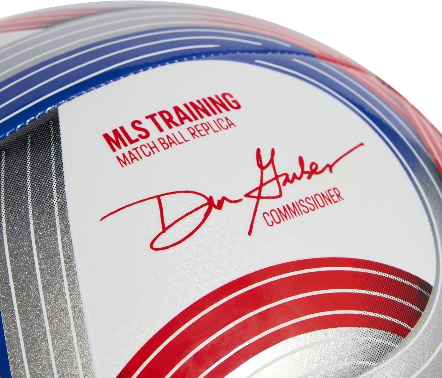 image:imageadidas Unisex MLS Soccer BallWhiteTeam Royal BlueRedSilver Metallic