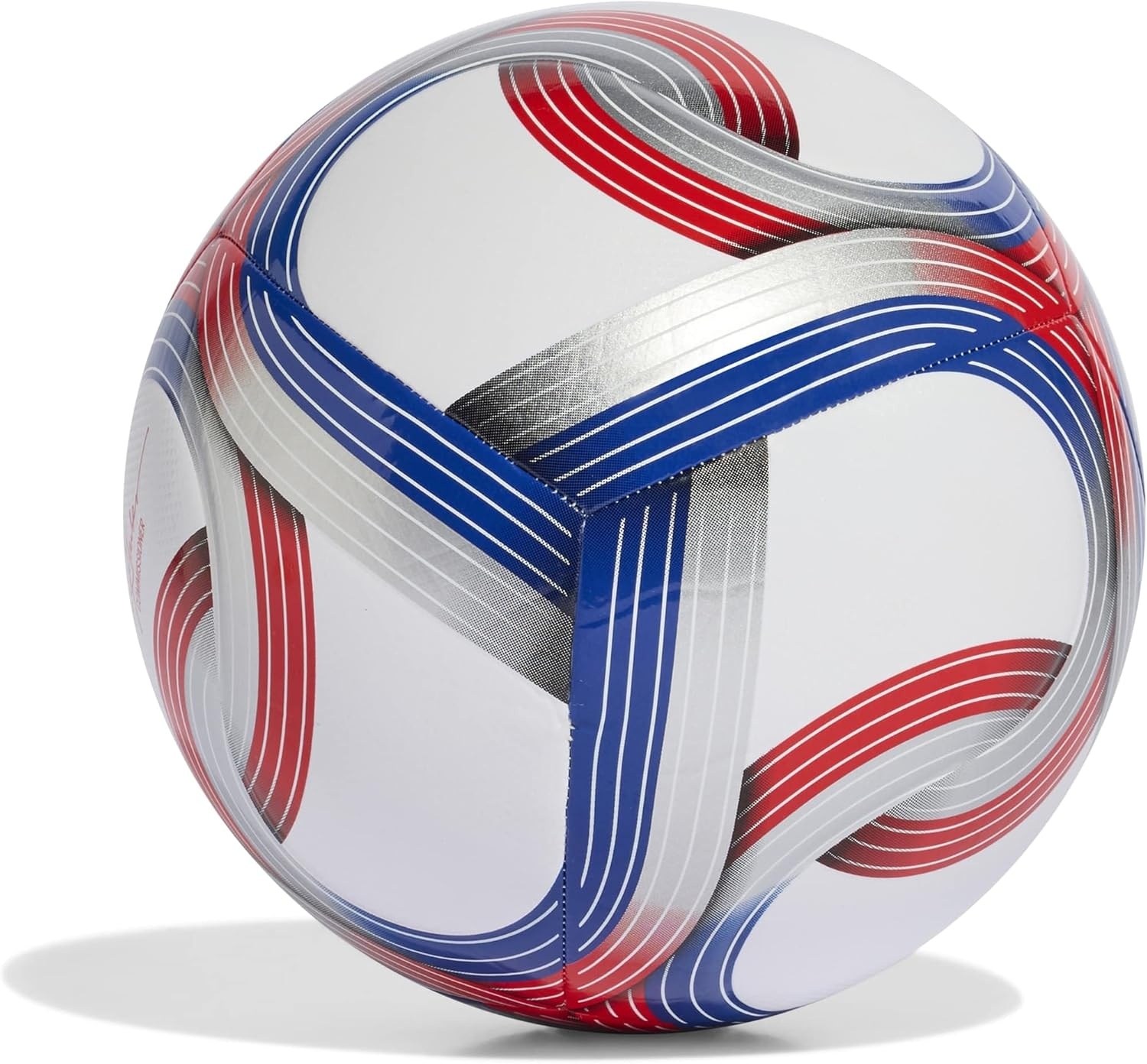 image:imageadidas Unisex MLS Soccer BallWhiteTeam Royal BlueRedSilver Metallic