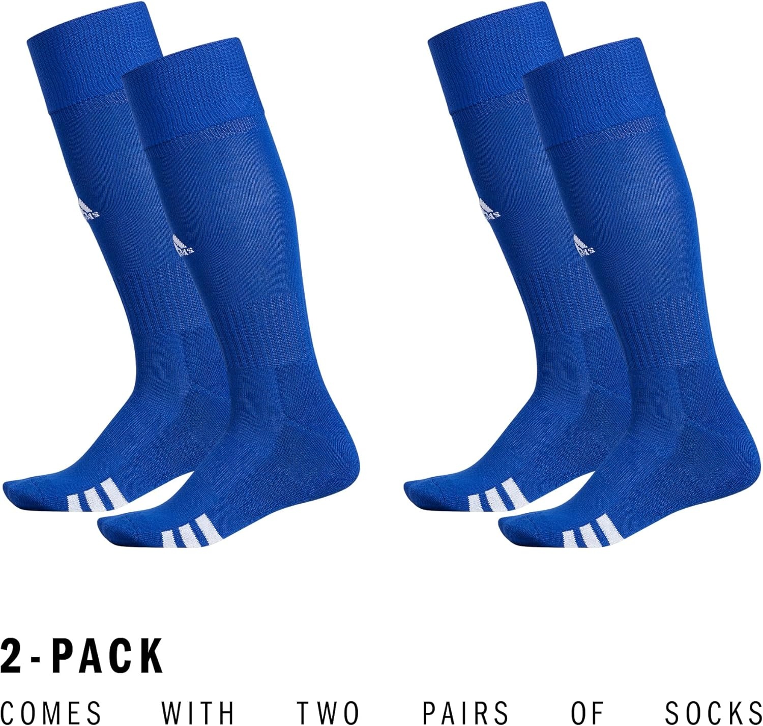 image:imageadidas Unisex Rivalry Soccer Socks 2 Pairs OvertheCalf1Team Royal BlueWhite