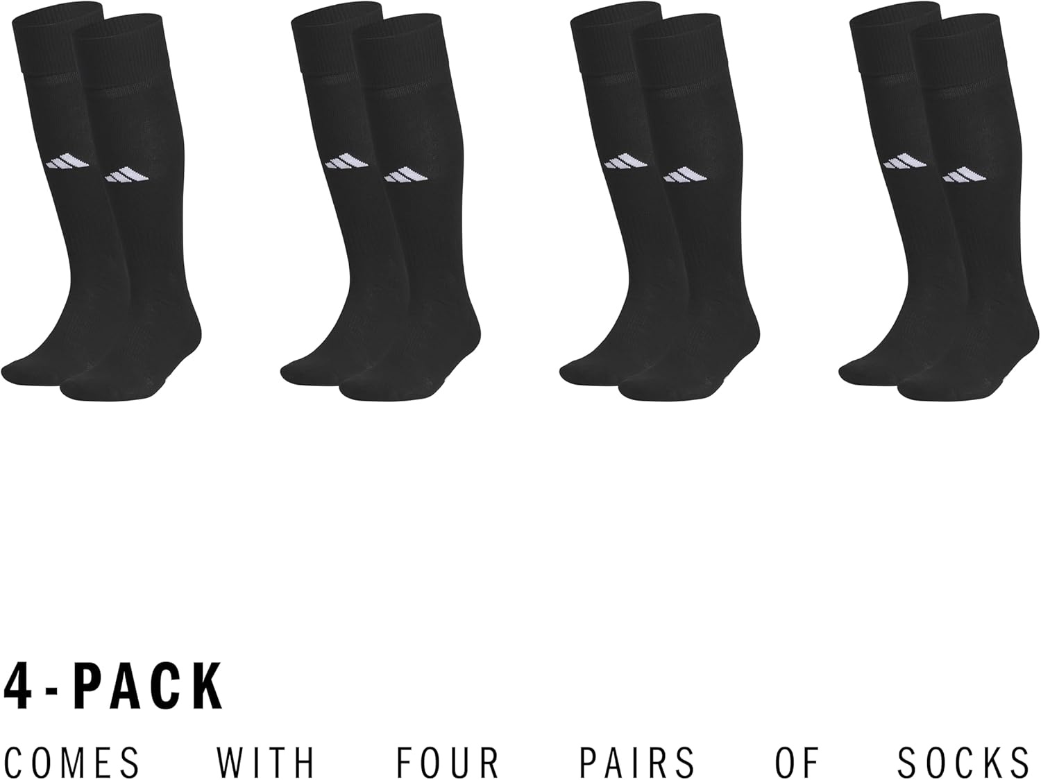 image:imageadidas Unisex Rivalry Soccer Socks 2 Pairs OvertheCalf2NegroBlanco