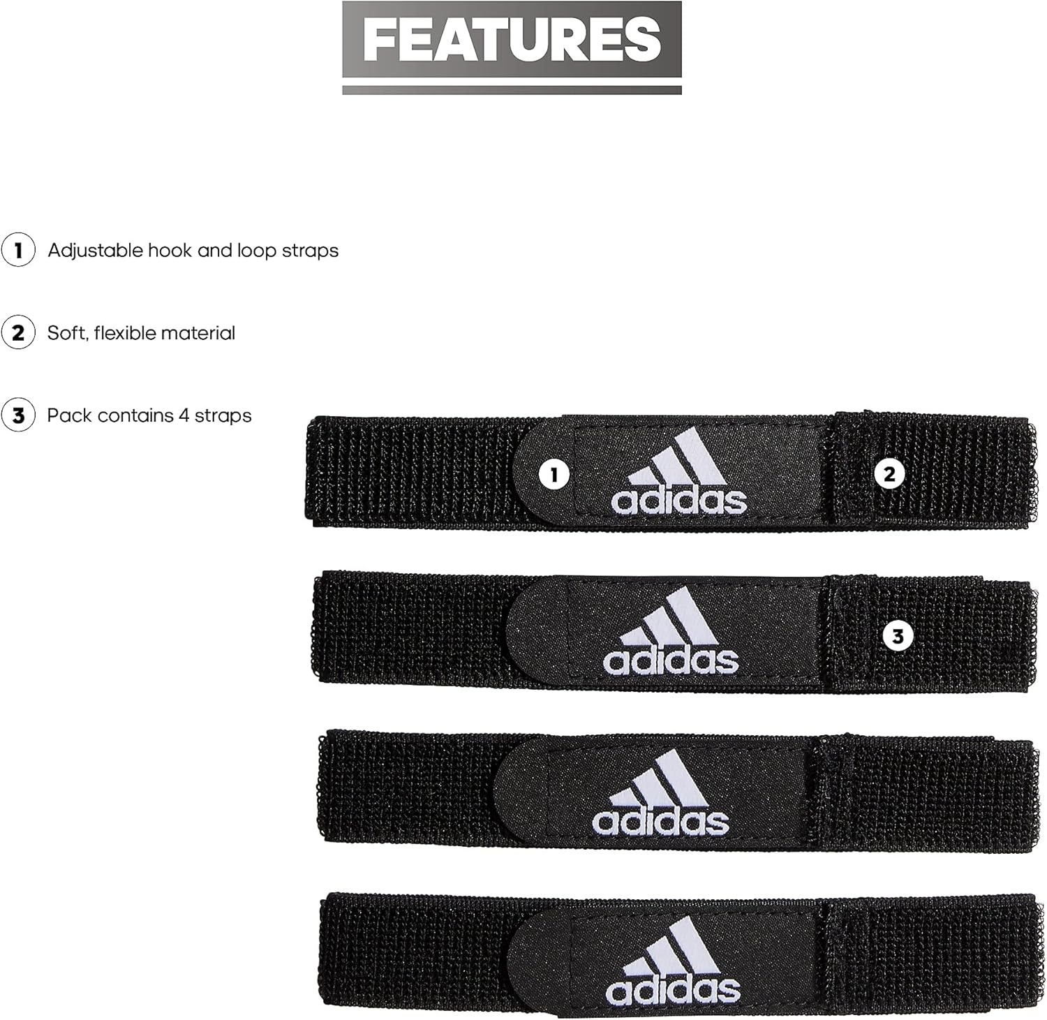 image:imageadidas UnisexAdult Shin Guard StrapsBlack